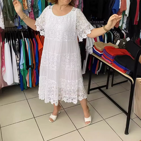 Vestido Karmella - De Renda Leve e Soltinho (Verão 2026)