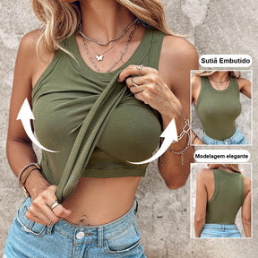 Regata com Sutiã Embutido - [Compre 1 Leve 3] + Brinde Exclusivo!